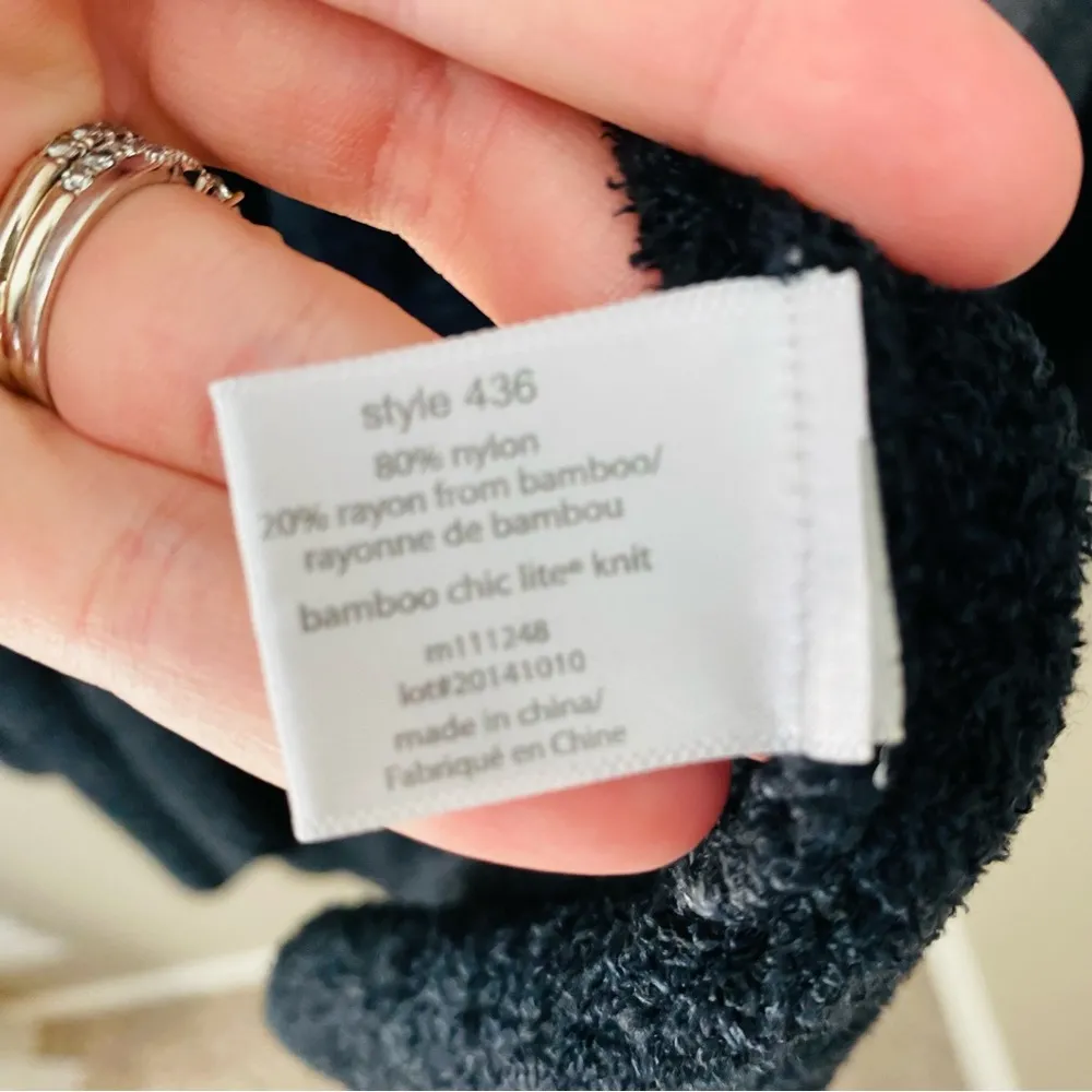 Barefoot Dreams Bamboo Chic Lite Ombre Open Front Cardigan Gray/Blue Sz … - Image 7