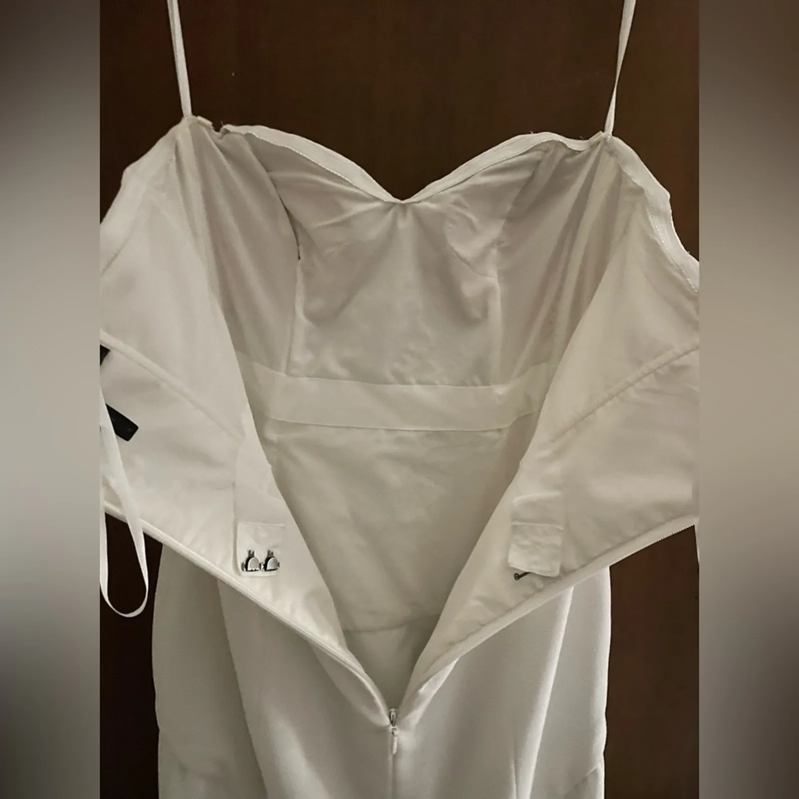 BCBGMaxAzria high low maxi dress white - Image 7