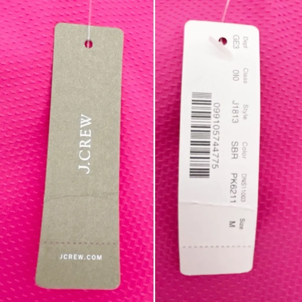 NWT J. Crew Sweet Briar Pink Ruffle Bikini Set Sz Medium One Shoulder High Waist - Image 12