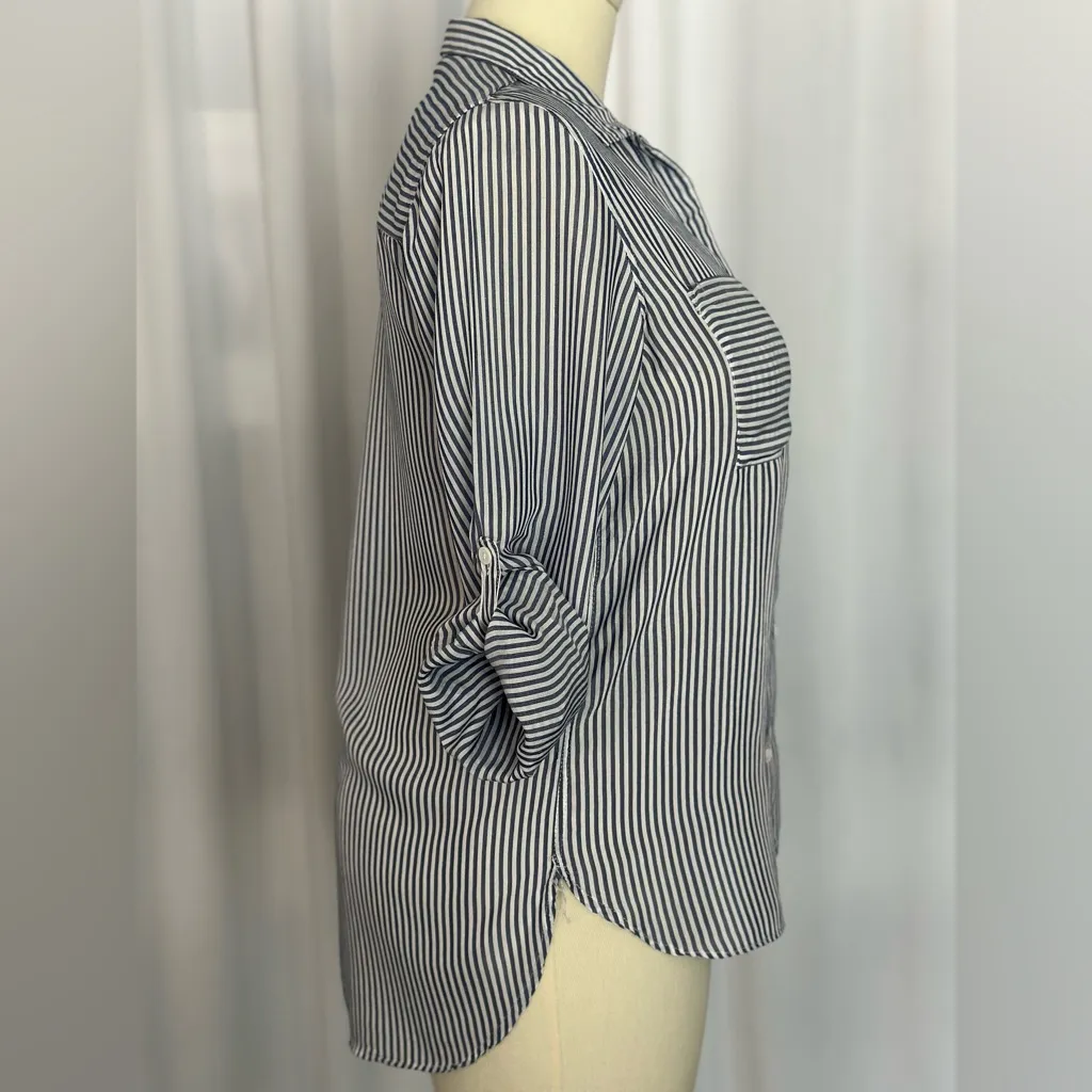 Thread & Supply Blue and White Striped Button - Image 4