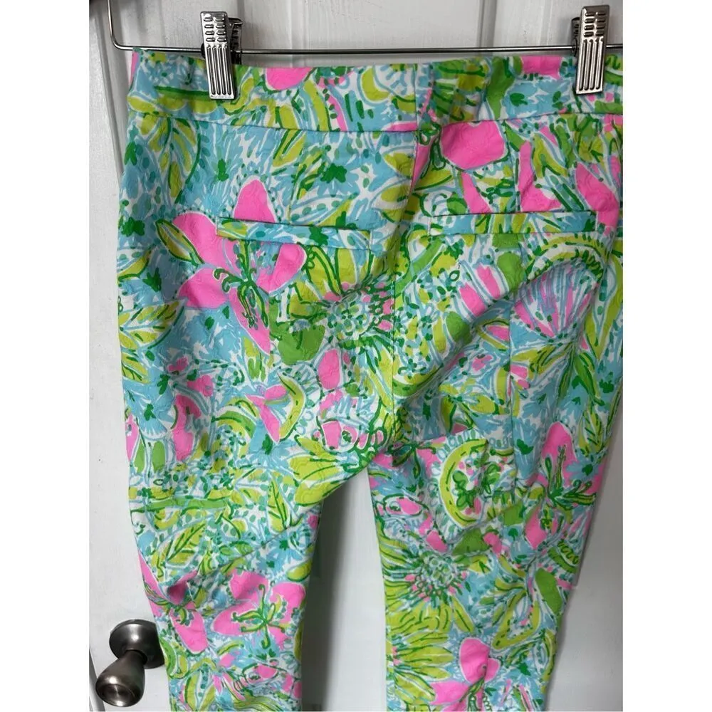 Lilly Pulitzer Kelly Skinny Ankle Pants Coconut Jungle Size 0 - Image 3