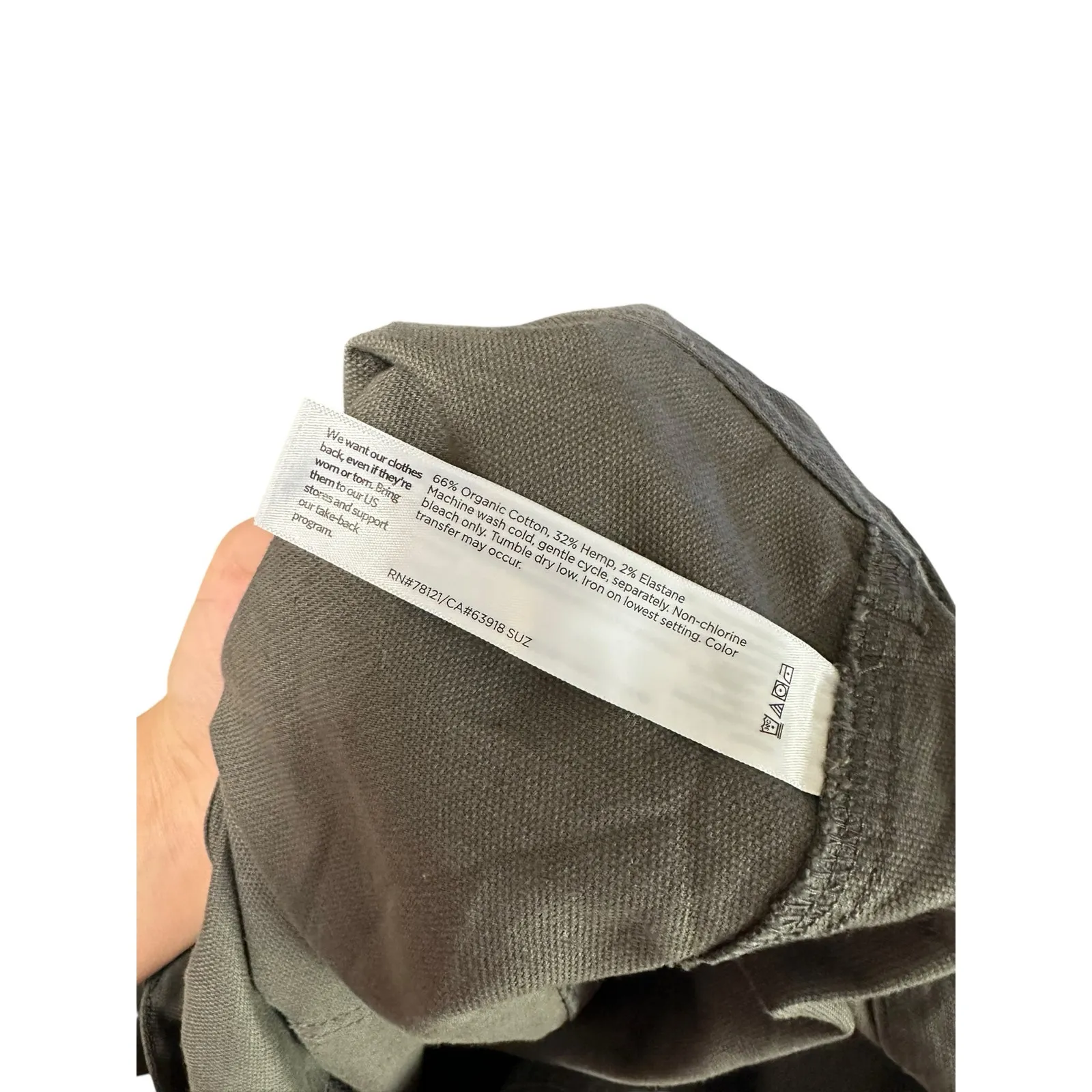 Eileen Fisher organic cotton green hemp tapered ankle suz pants size 1X‎ - Image 6