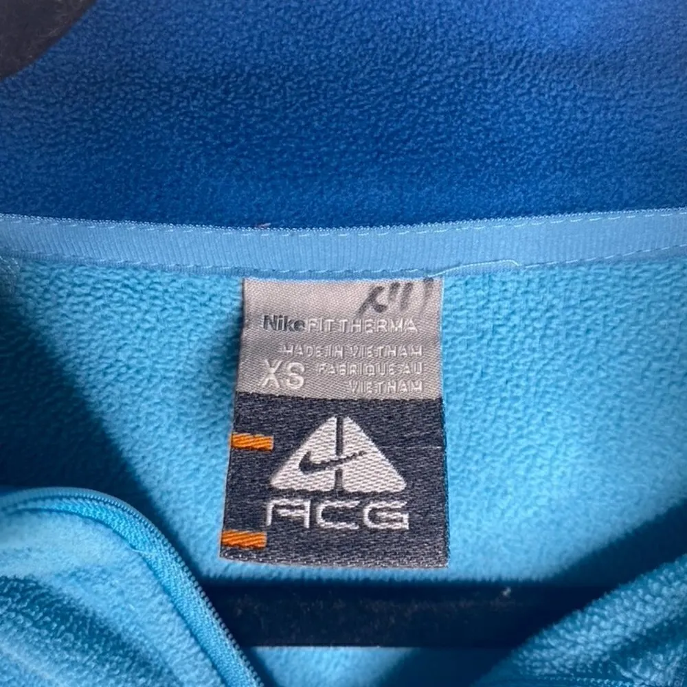 Nike ACG Fit Therma Sweater Size XS Women's Multicolor Long Sleeve Quarter Zip Blue - Image 2