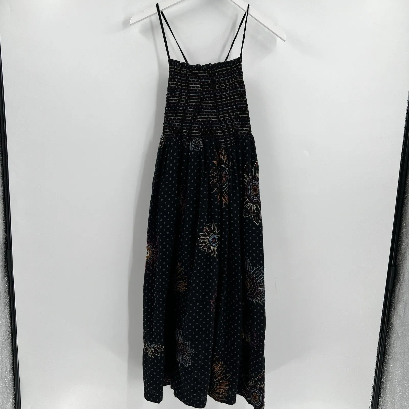 Urban Outfitters‎ UO Simonette Embroidered Midi Dress Lace Up Back Size Medium - Image 3