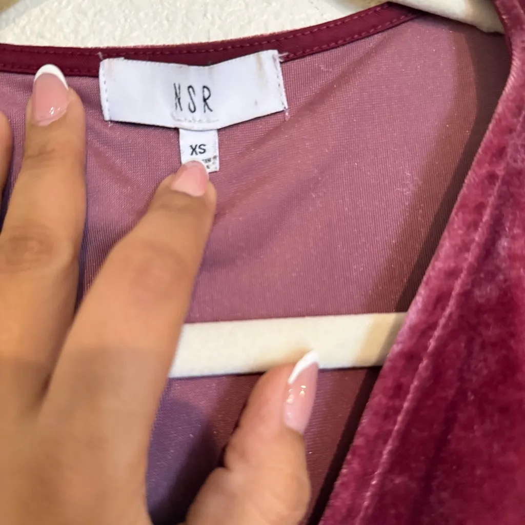 NSR velvet bodysuit Size XS - Image 2