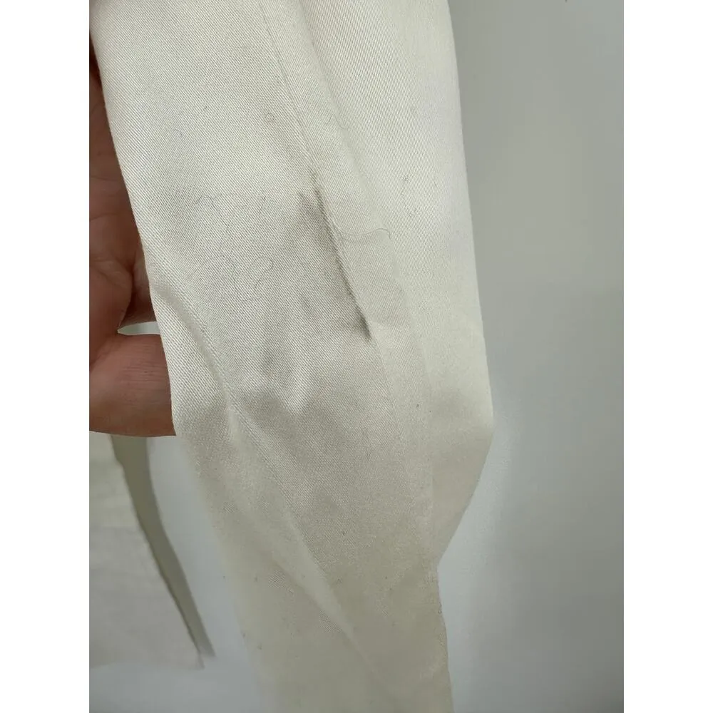 Michael Kors White Slim Fit Pants Cotton Blend Stretch Zipper Pockets Size 6 NWT - Image 7