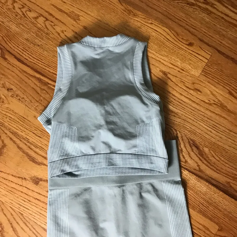 Bailey 44 Gray Sleeveless Top and Biker Shorts Set - Image 5