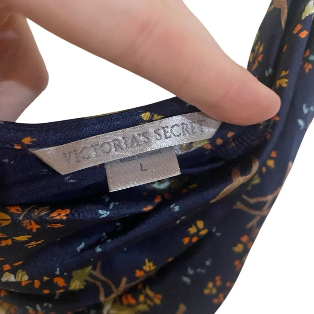 Victoria’s Secret night gown shirts blue  orange large - Image 4