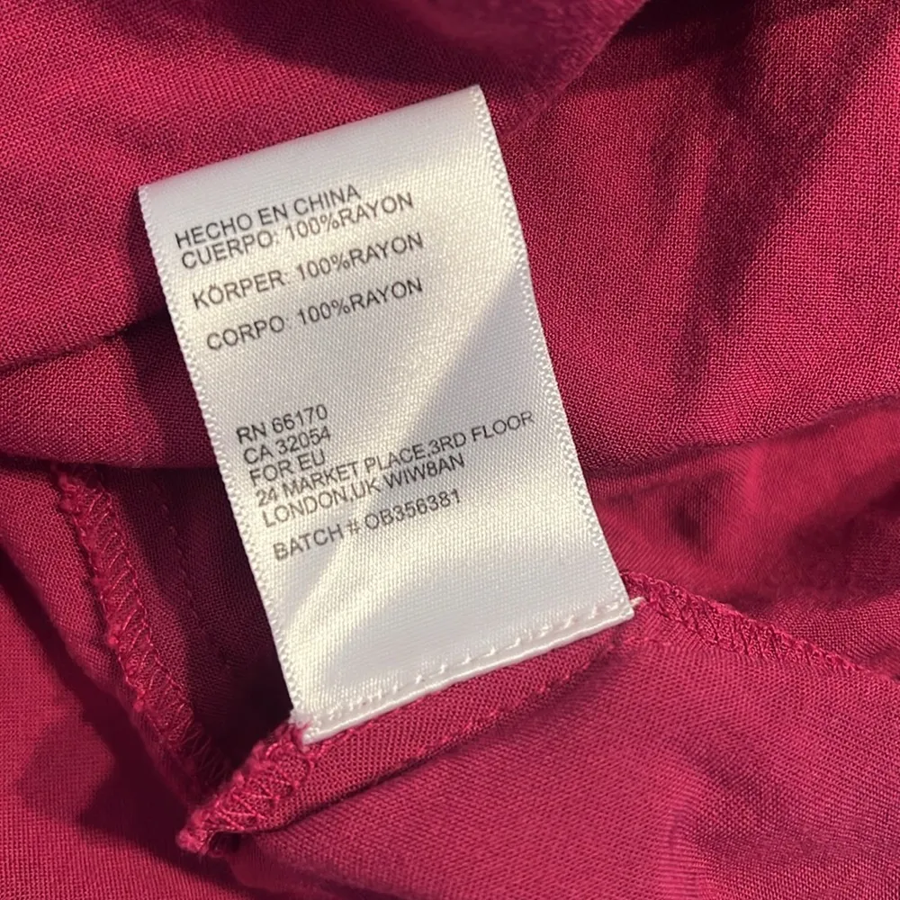 Cooperative Dress Womens Small Maroon Red Mini Shirt High Neck Fit Flare - Image 10