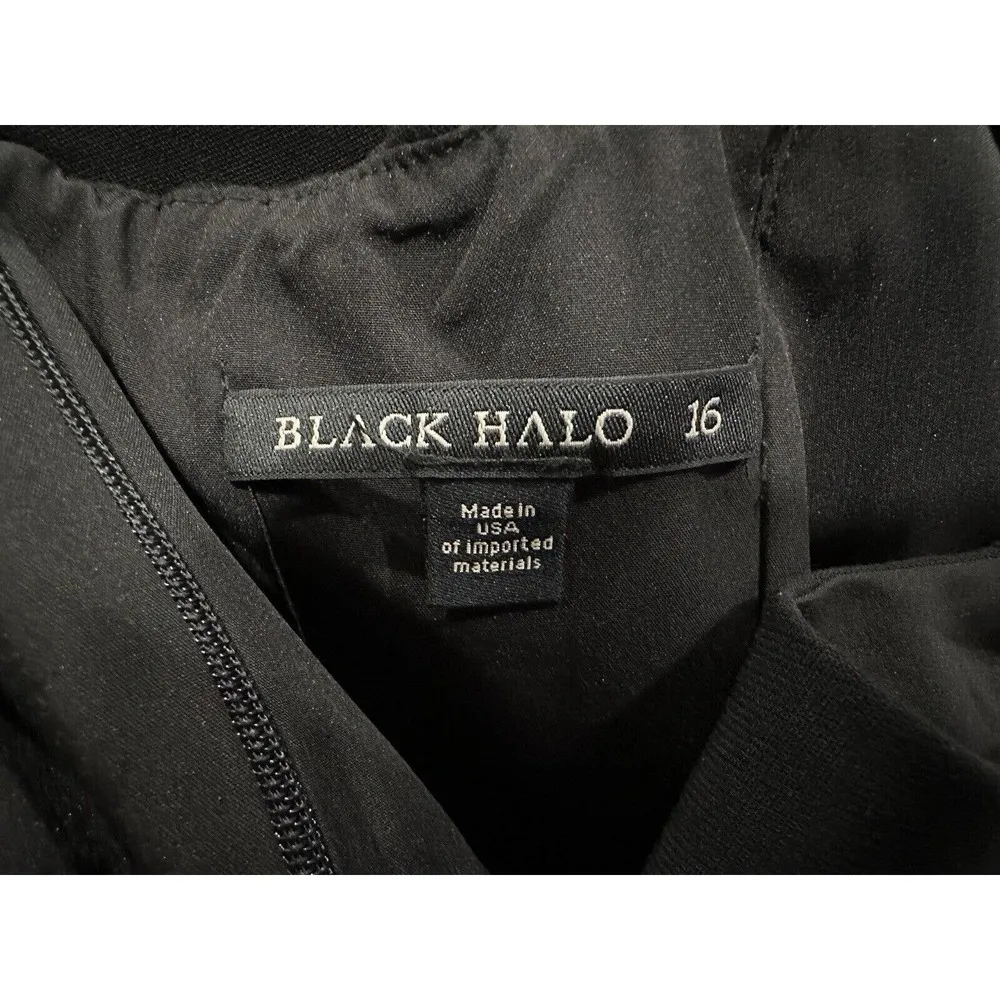 Black Halo Cullen Seamed Wide Leg Jumpsuit 16 NWOT - Image 6