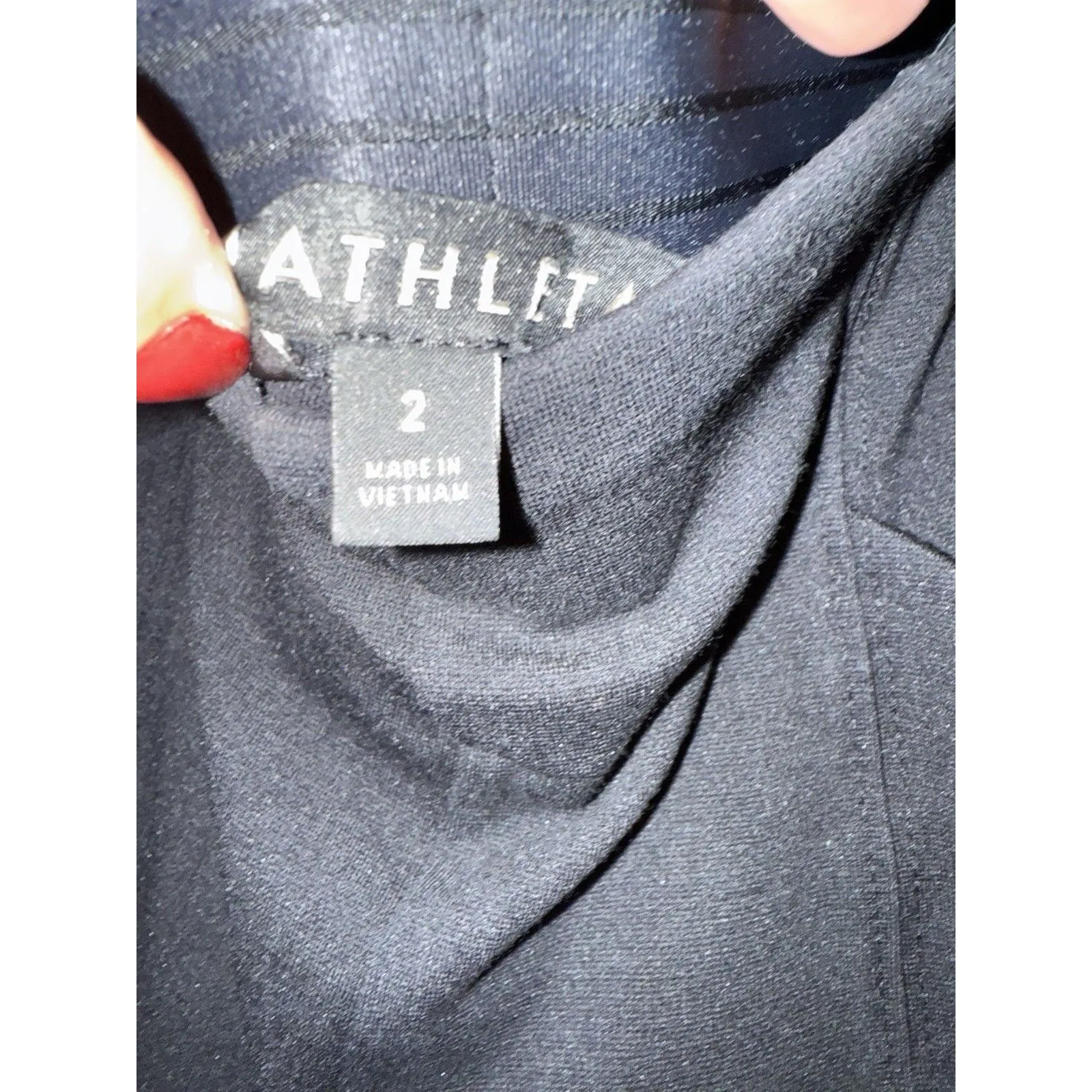 Athleta Siena Womens Size 2 Skinny Pant leggings Black pockets side zip #353489 - Image 3