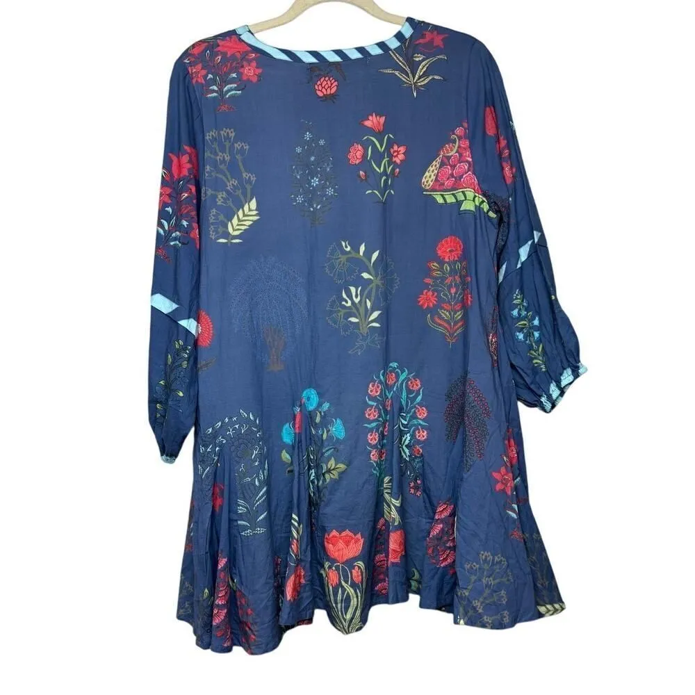 Mulberry & King Willa Navy Floral Mini Dress NWT Sz. M Blue Size M - Image 2