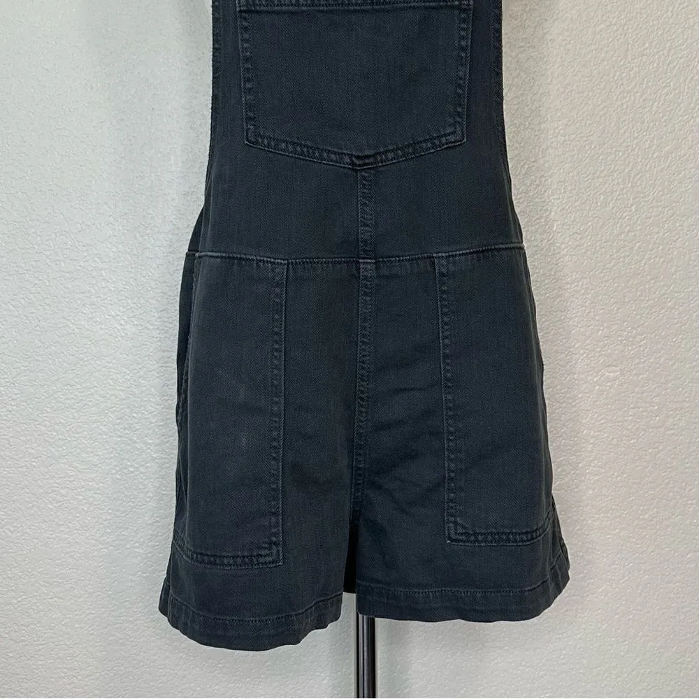 Aerie Werk and Play Charcoal Gray Denim Short Overalls - Image 5