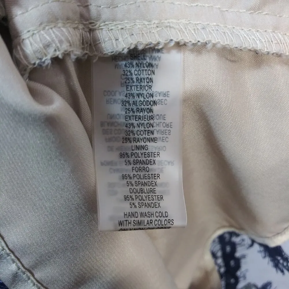 Vince Camuto Blue Floral Lace A-Line Dress Wedding Guest Size 6 - Image 7