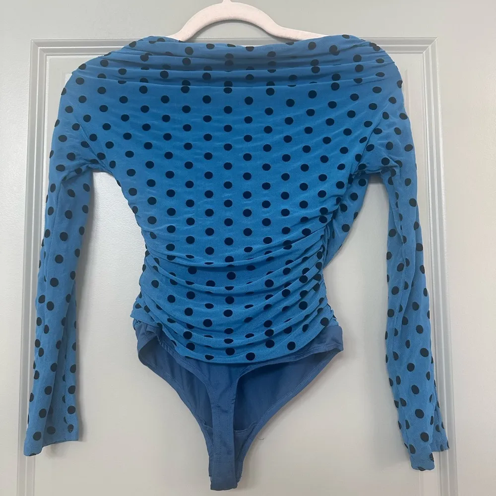 Lovers+ Friends Blue and Black Dotted Bodysuit - Image 4