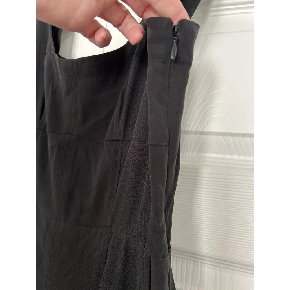 Madewell Grace Cap Sleeve Wide Leg Crop True Black Jumpsuit US Women's Sz 4 - Image 6