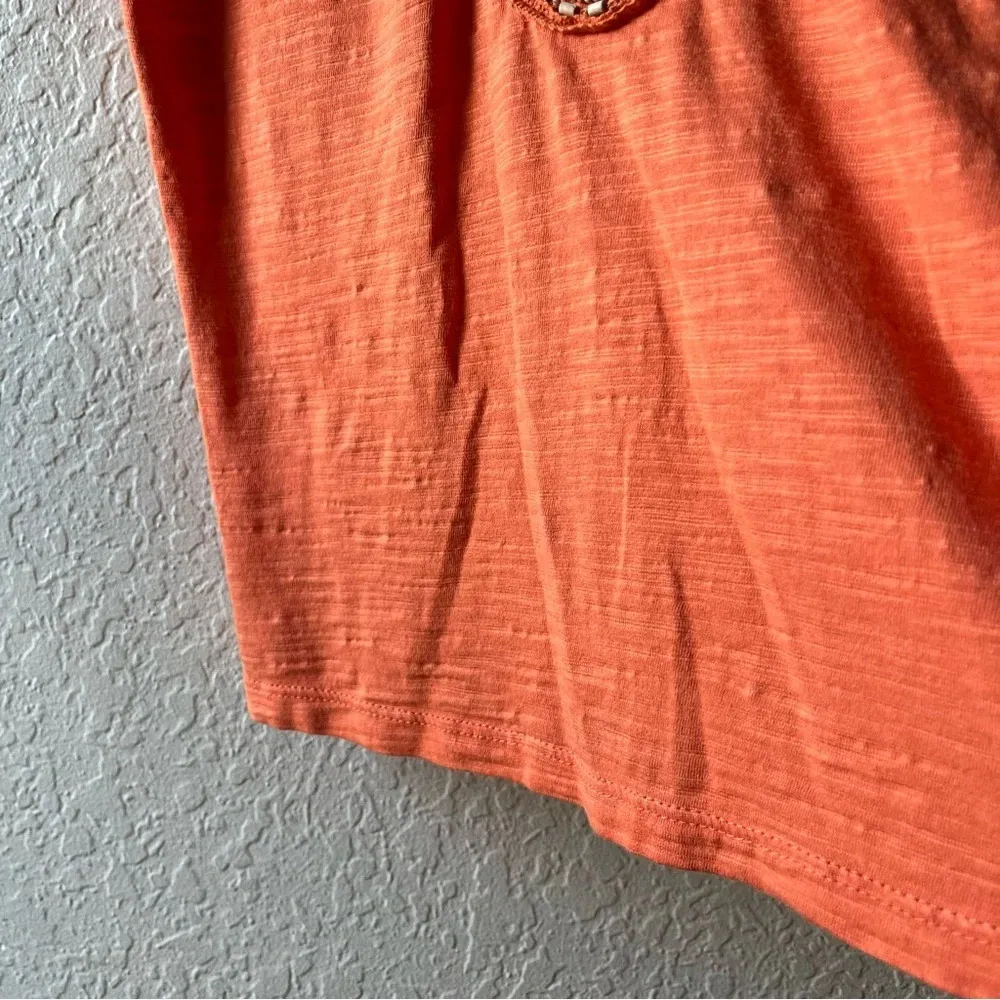 Orange beaded embellished blouse boho festival cruise vacation resort wood hippy - Image 9