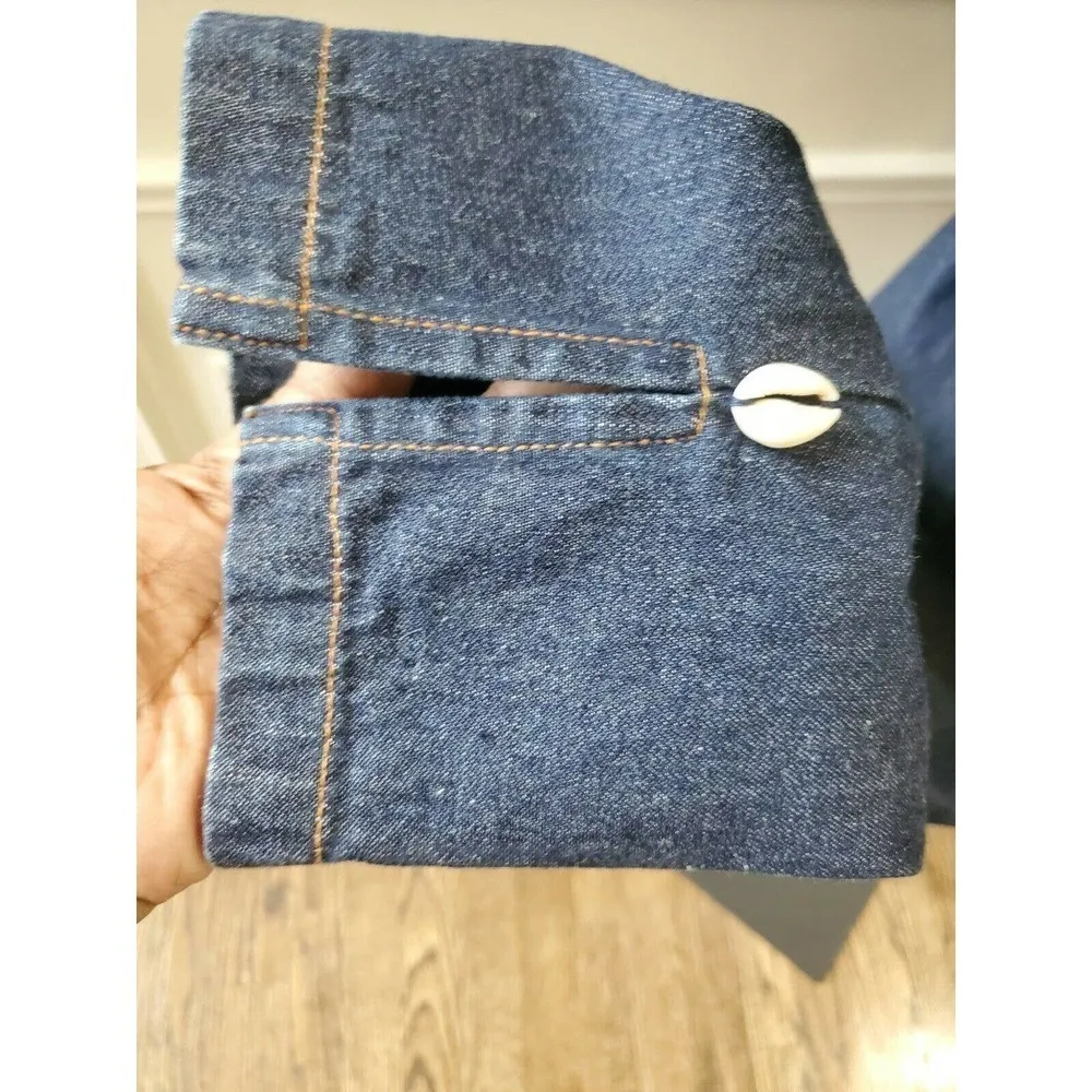 VTG Molato PANT SUIT Denim Blue SZ M - Image 5