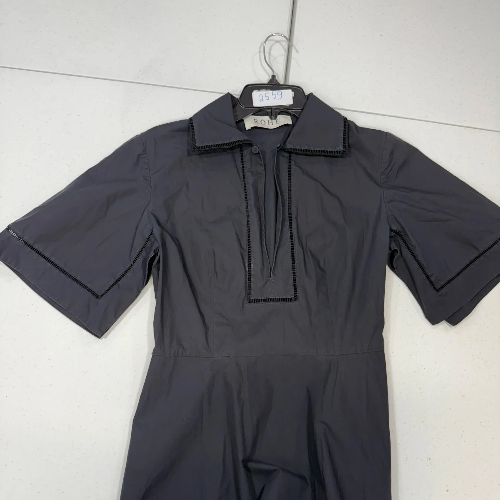 Róhe Ladder black Embroidered Dress Size 36 (4) - Image 3