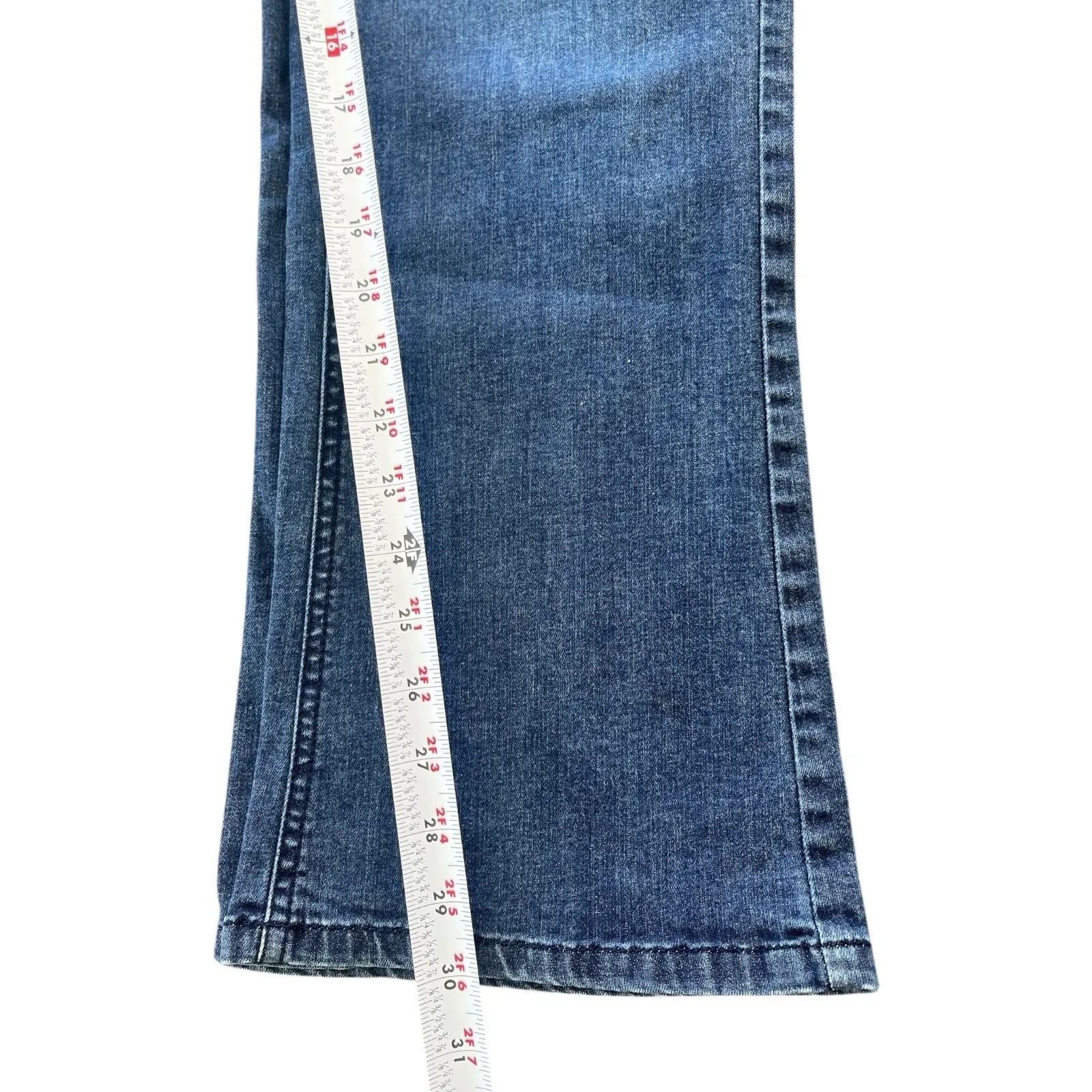 J Jill Smooth Fit Barely Boot Cut Dark Wash Blue Jeans 14 Minimalist Modern - Image 8