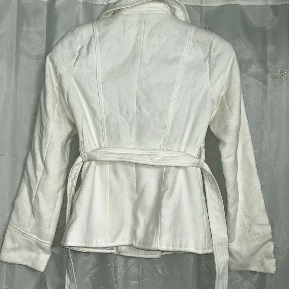 Women’s Bongo Winter White Double Breasted Pea Coat. Size Small. - Image 10