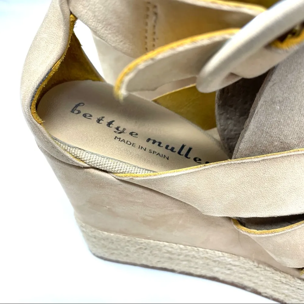 , strappy platform espadrilles wedges, size 38 - Image 10