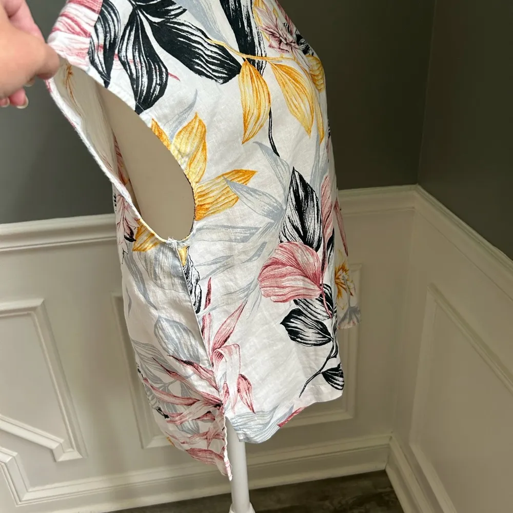 🆕 C&C California 100% linen floral top XL - Image 3