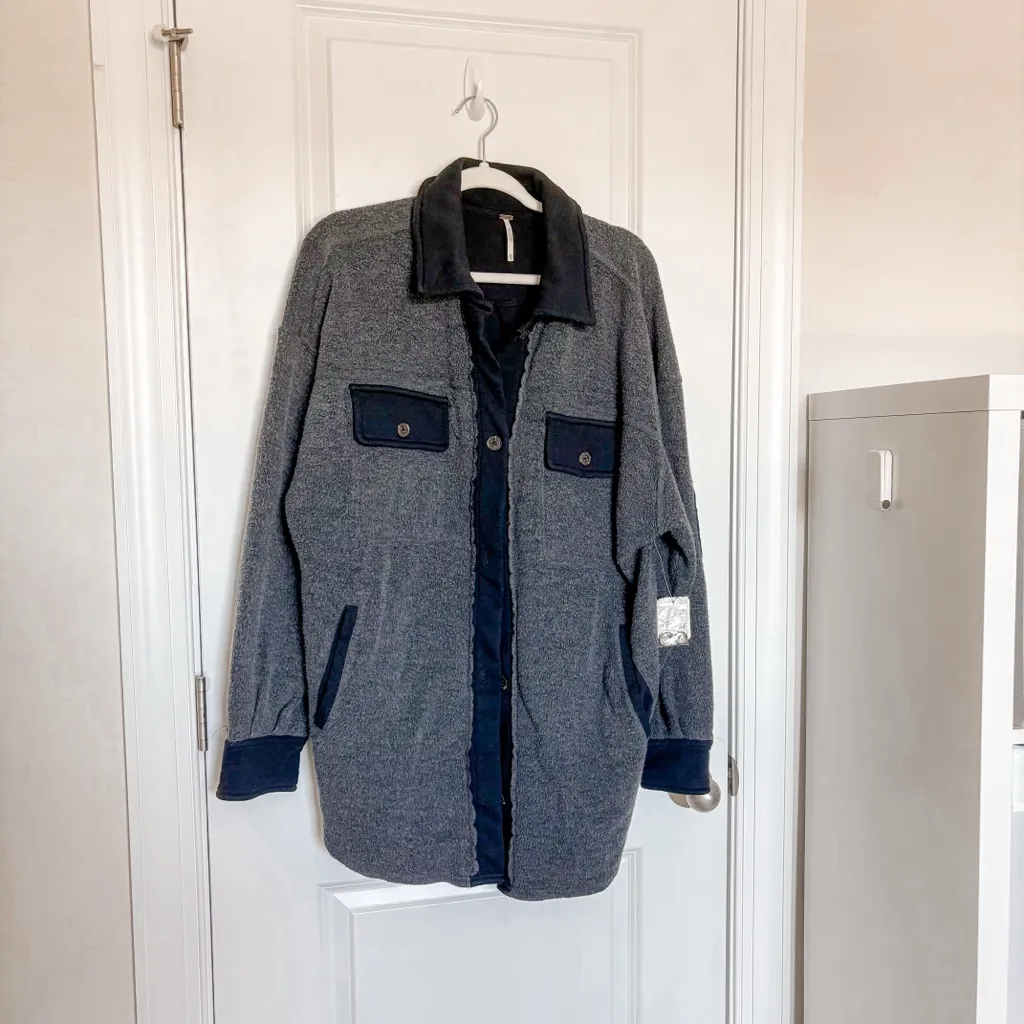 NEW Free People Ruby Jacket Shacket Washed Black - Image 5