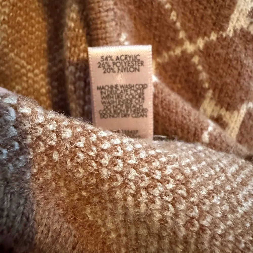 Buckle  | Willow & Root Open Back Tie Sweater Brown Print Neutral Size Small BKE - Image 10