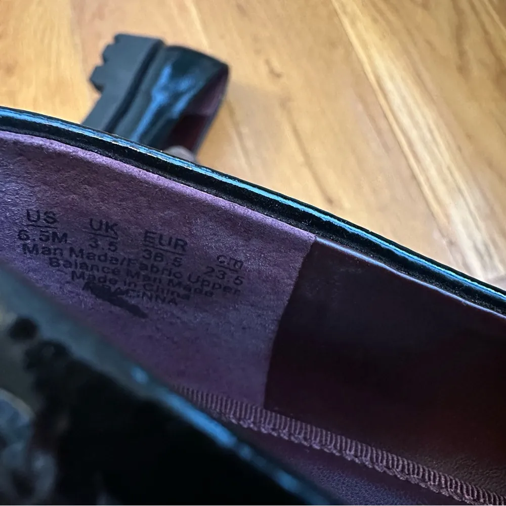 Platform Black and Canvas Shoes Sarto Size 6.5 - Image 6