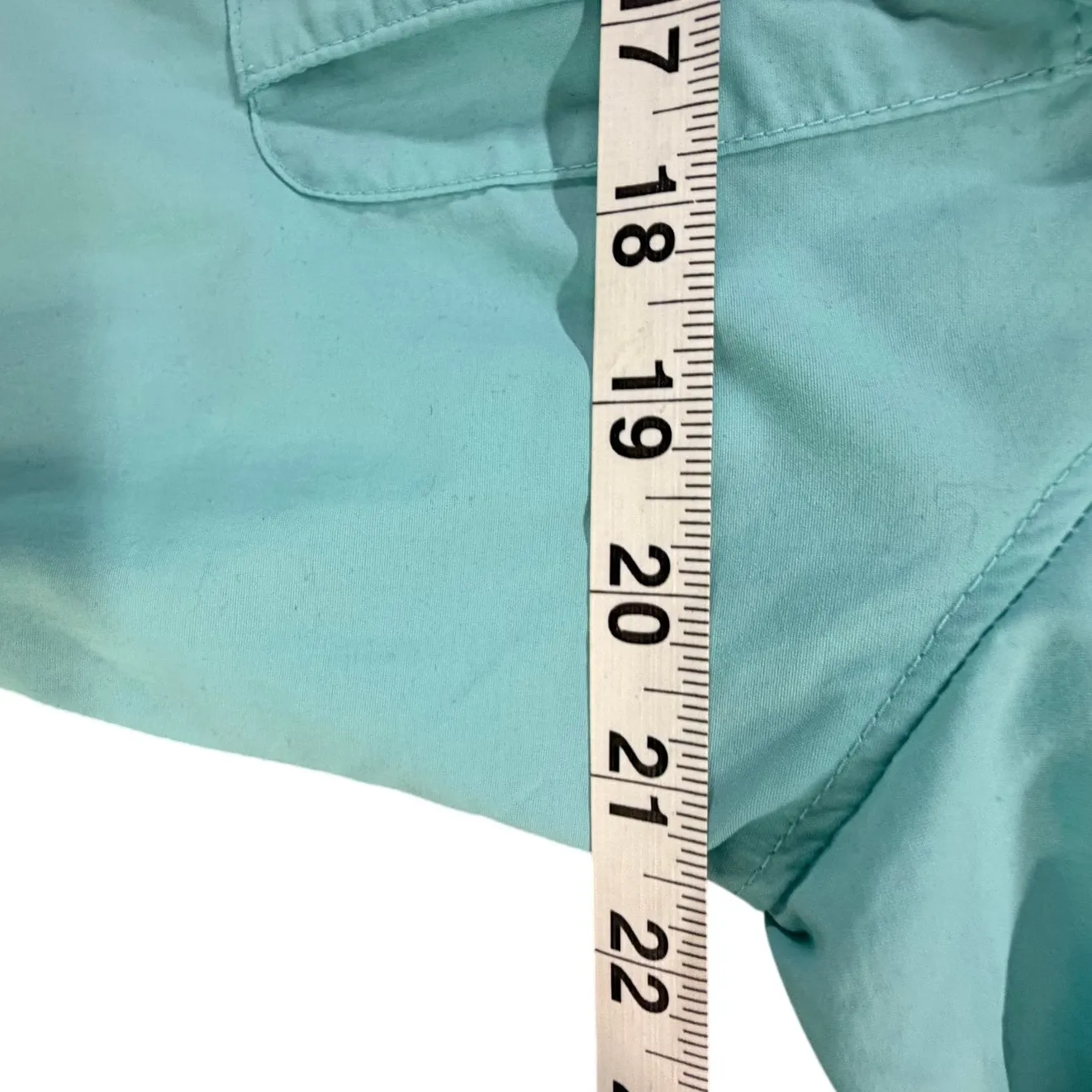 Columbia PFG Bahama Fishing Shirt Womens M Blue Tactel Nylon UPF30 Vented Hiking - Image 6