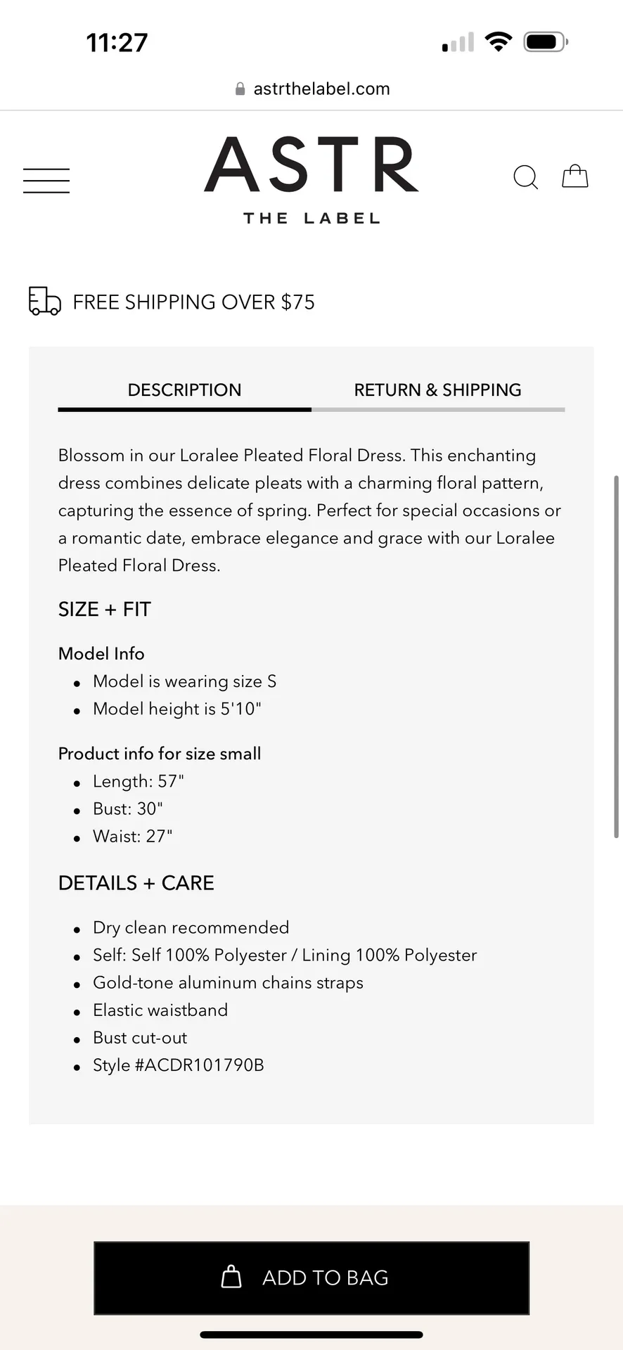 The Label Loralee Pleated Floral Midi Dress - Image 5