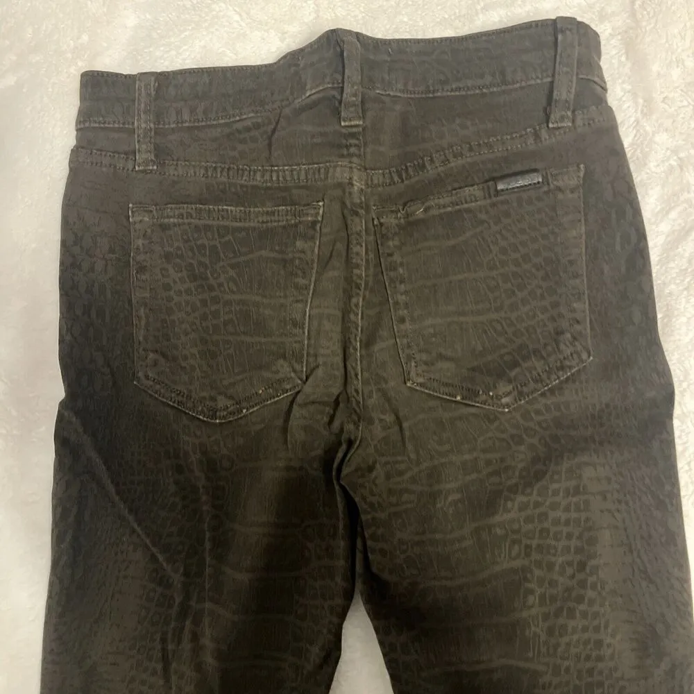 Joe's Jeans Brown Snakeskin Mid Rise Legging Jeans, Size 27 - Image 3