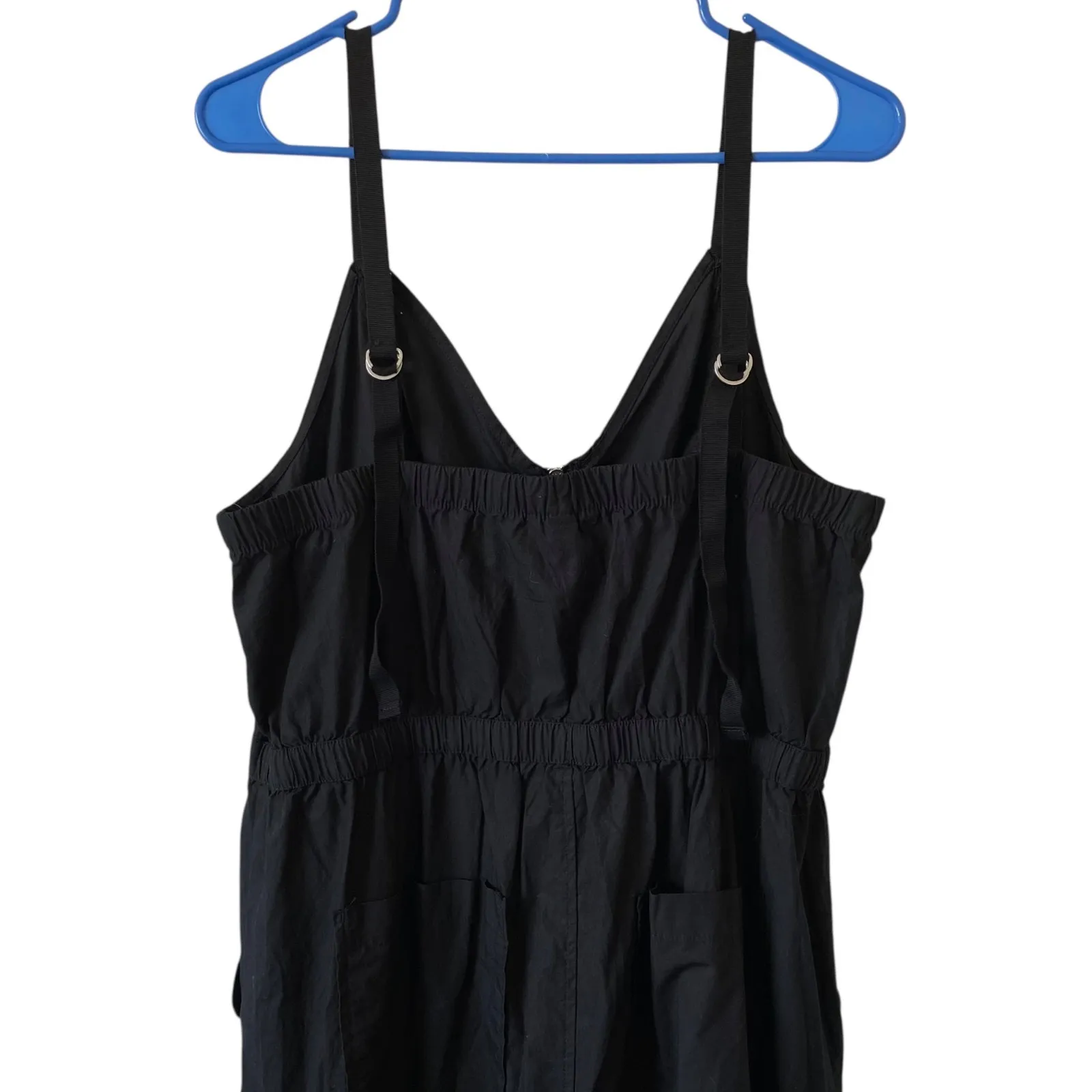 NEW UNIVERSAL THREAD Black Utility Jumpsuit Size XL Drawstring Ankle Hem Boho - Image 6