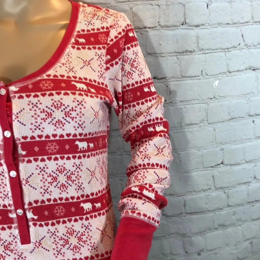 Victoria's Secret Thermal Henley Pajama Top S - Image 4