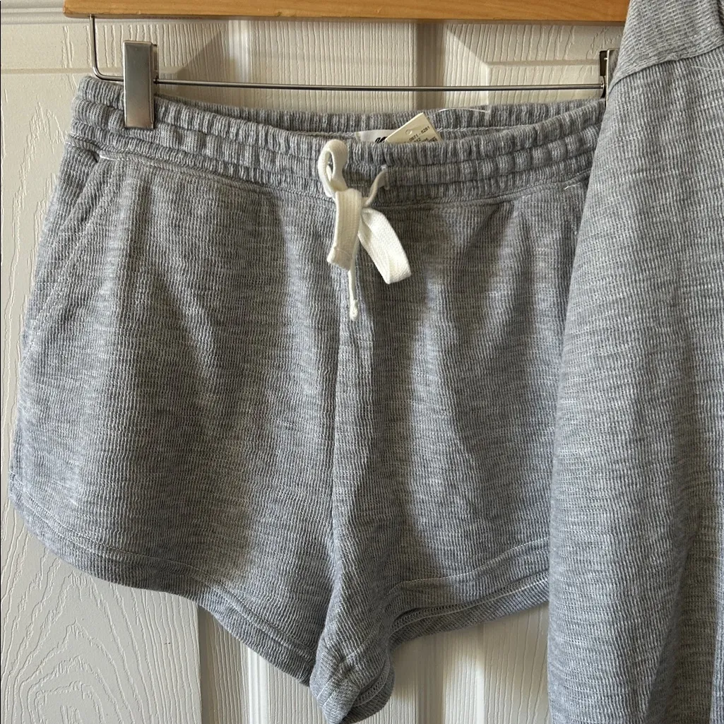 Aerie‎ Women Endless Summer Matching Top & Short Set in Heathered Gray Sz Small - Image 8