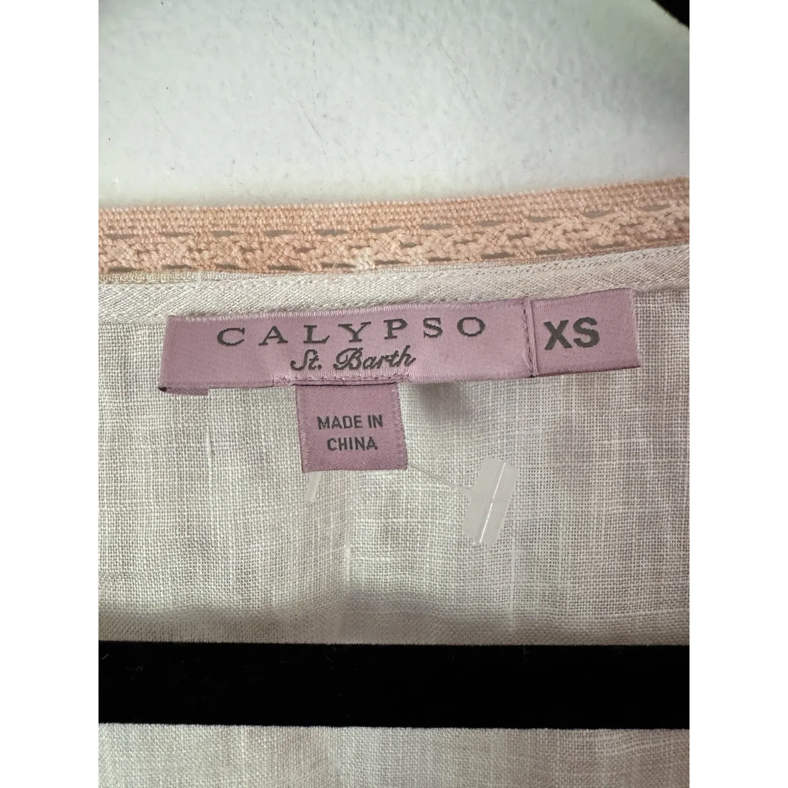 Calypso St Barth Marbled Tie Dye Linen Maxi Kimono Cover Up Dress Side Slit XS - Image 6