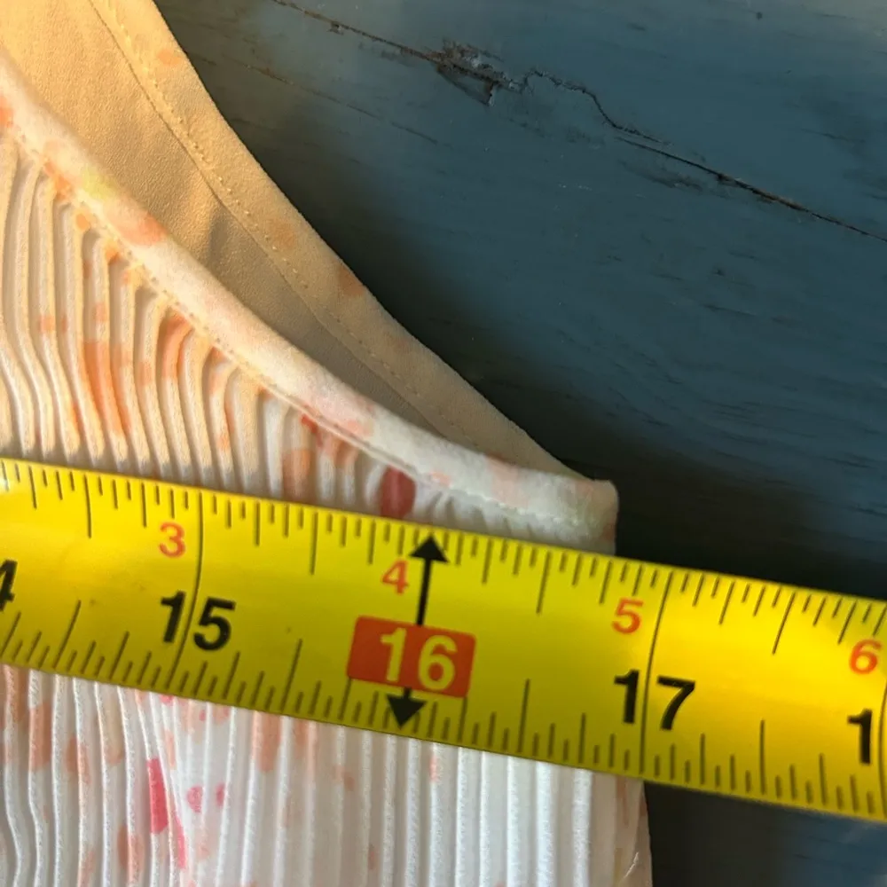 1 State Sleeveless Mock Neck/Back Tie Blouse | Size Small Orange - Image 8