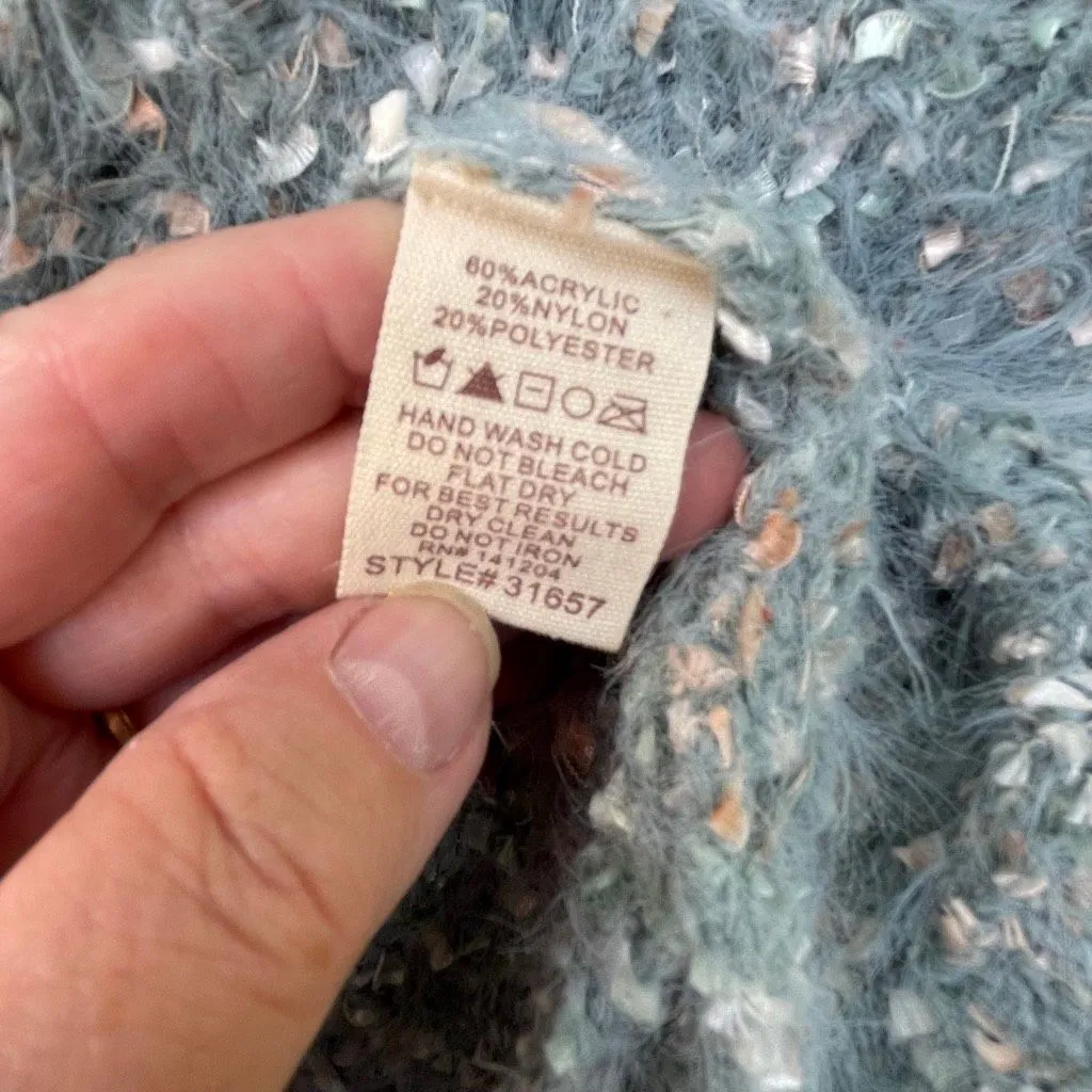 Hem & Thread size soft boxy multi colored fluffy sweater. - Image 8