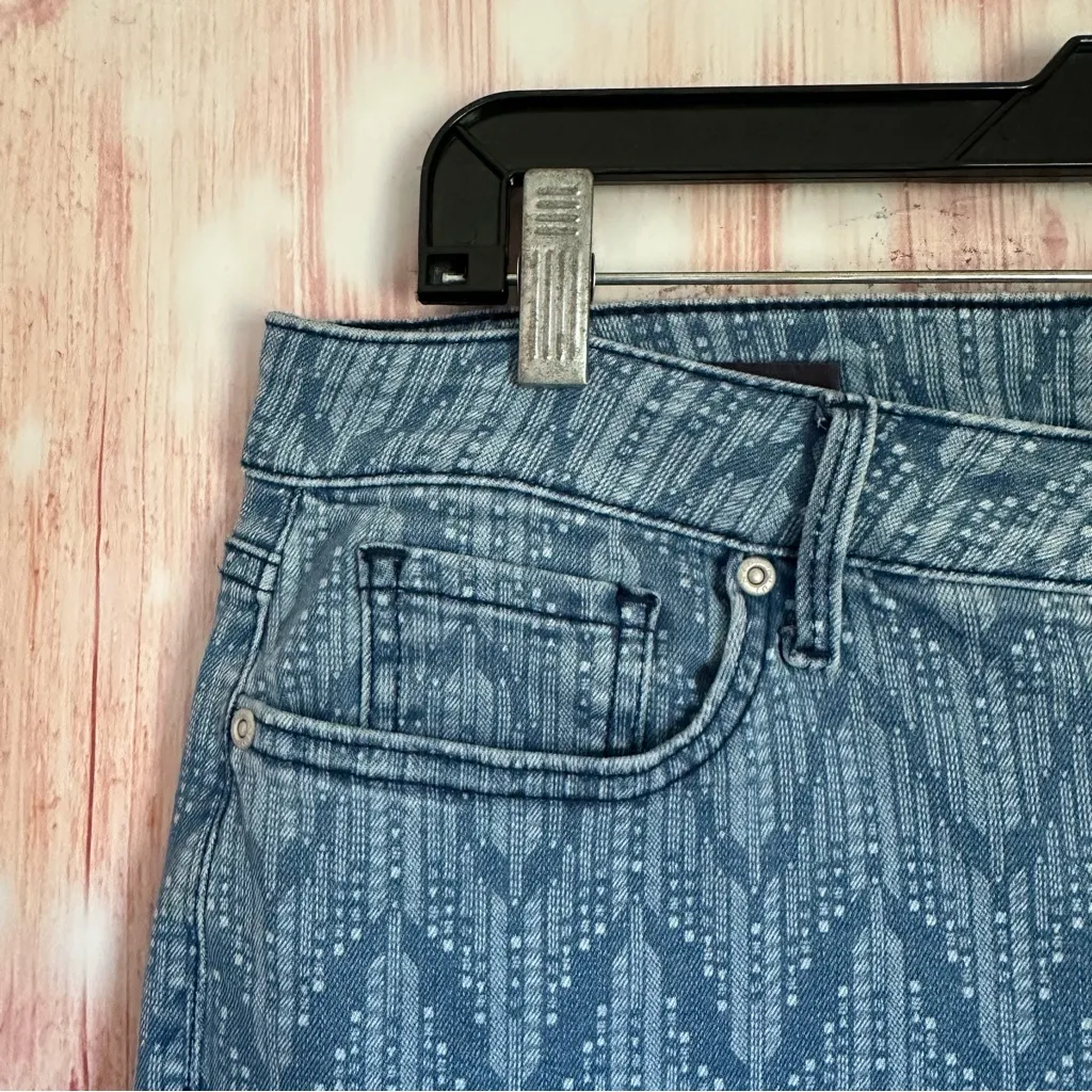 NYDJ Blue Arrowhead Ami Side Slit Skinny Ankle Jeans - Image 8