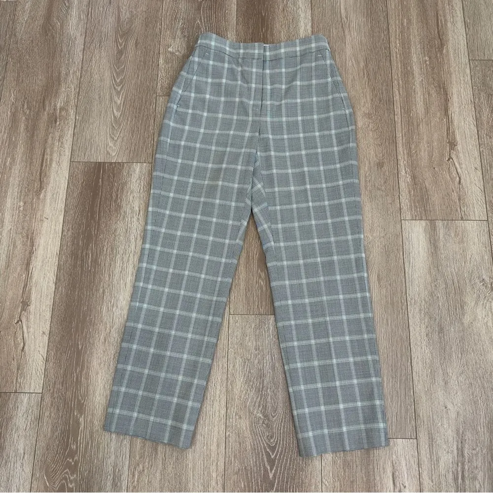 J Crew Size 4 Kate Straight Leg Pant in Plaid Italian Stretch Wool Blend - Image 4