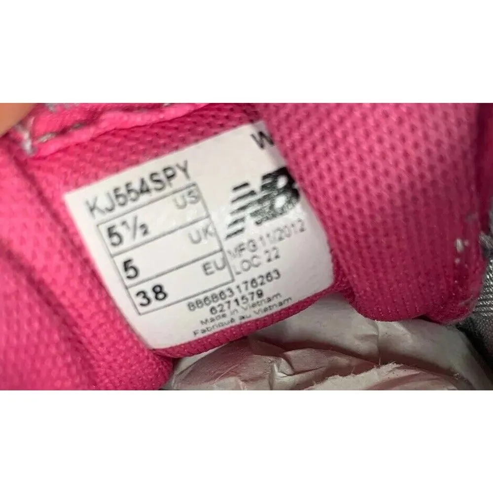 Womens NEW BALANCE 554 Runners Cross-Trainers Sneakers Silver Pink Purple Sz 5.5 - Image 11