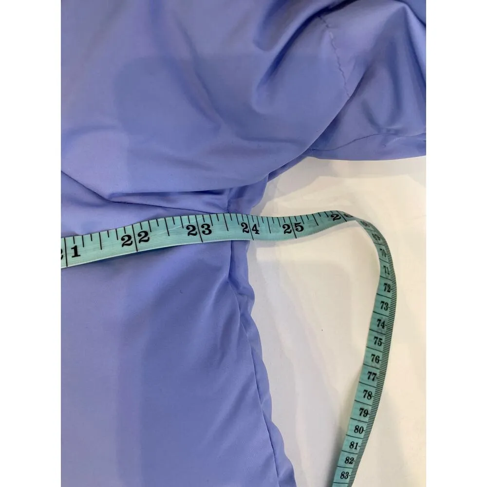 L.L. Bean Periwinkle Goose Down Puffer Winter Ski Jacket Faux Fur Hooded Sz LP - Image 15