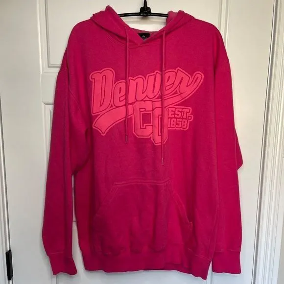 Point Sportswear Women's Pink Denver‎ Colorado Est. 1858 Pullover Hoodie Size M Size M - Image 2