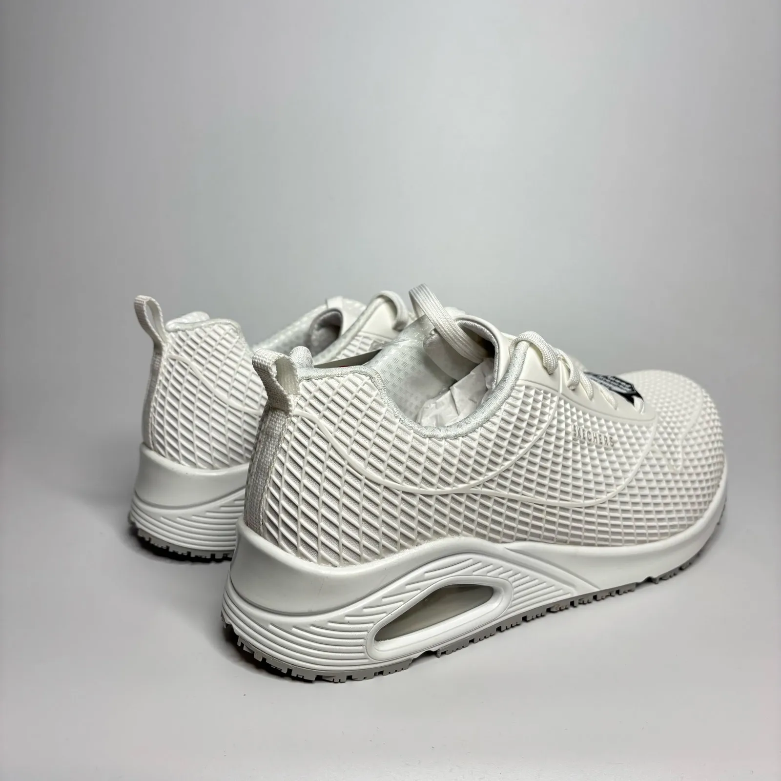 Skechers Work Women’s UNO SR Jhansi Composite Toe Safety Shoes in White - Image 3