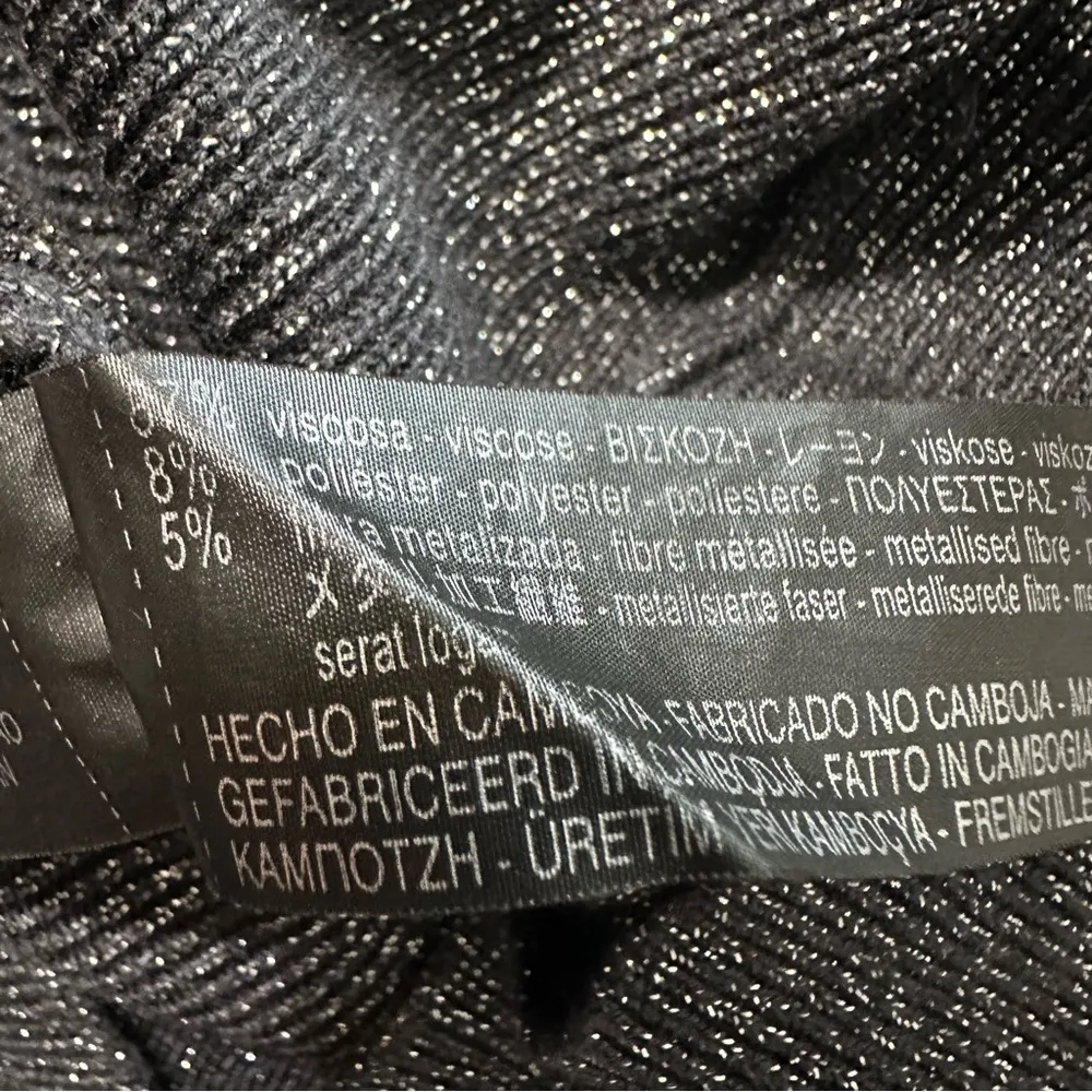 Zara knit black sparkle dress size medium - Image 5