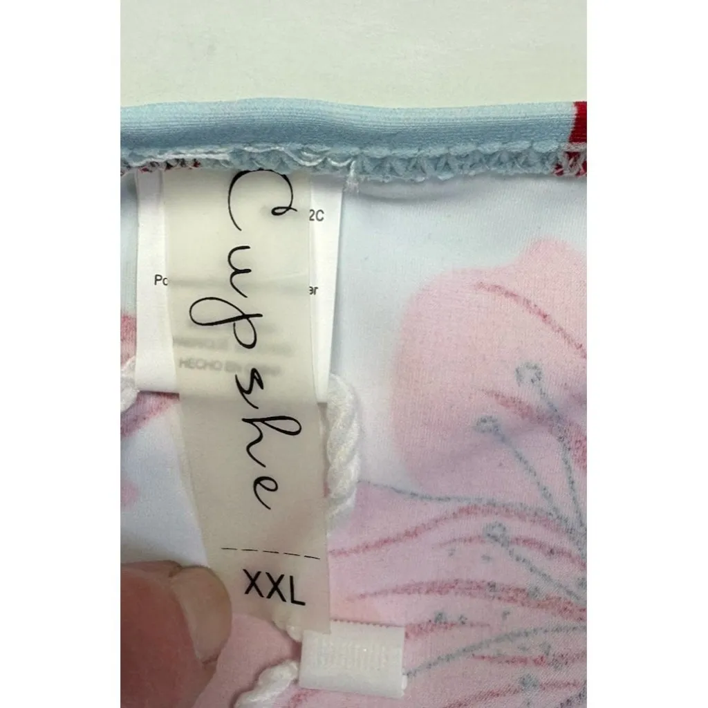 New Cupshe 2 Pc Bikini Swimsuit Womens Plus XXL Tropical Hawaiian Beach Resort - Image 5