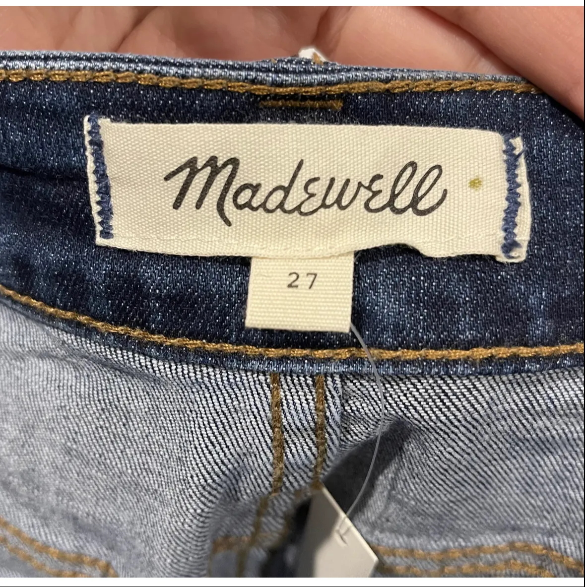 Denim Pegged Pencil Skirt - Image 6