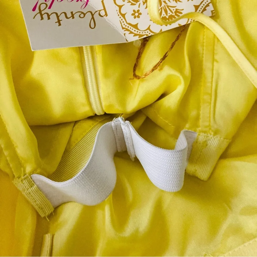 Frock by Tracy Reese lemon yellow silk fitted mini dress with bow detail. Size 4 - Image 8