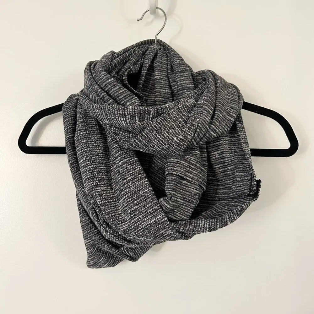 Vinyasa Scarf Rulu in Wee Stripe Black Heathered Slate/Black - Image 3